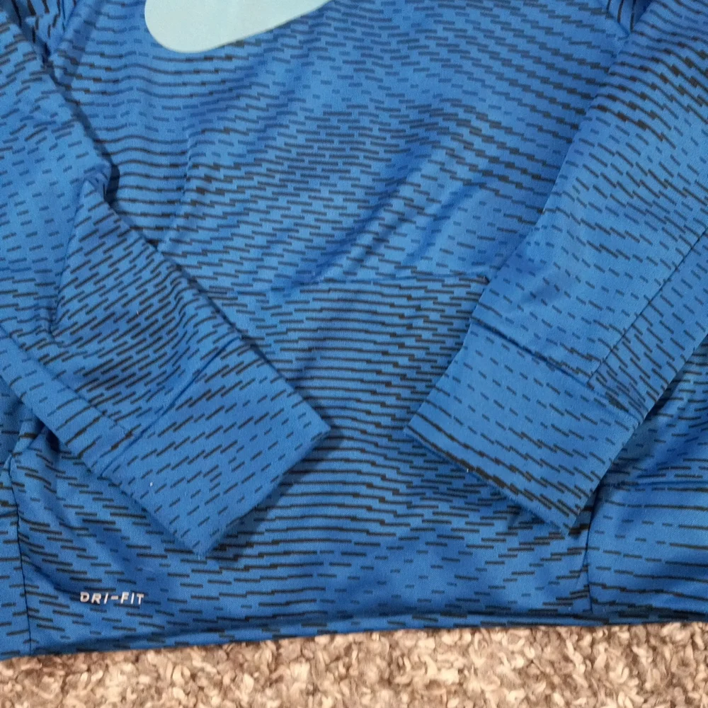 🔥Kids Nike Blue Patterned Pullover Hoddie Jacket Size S Boys - Picture 4 of 6